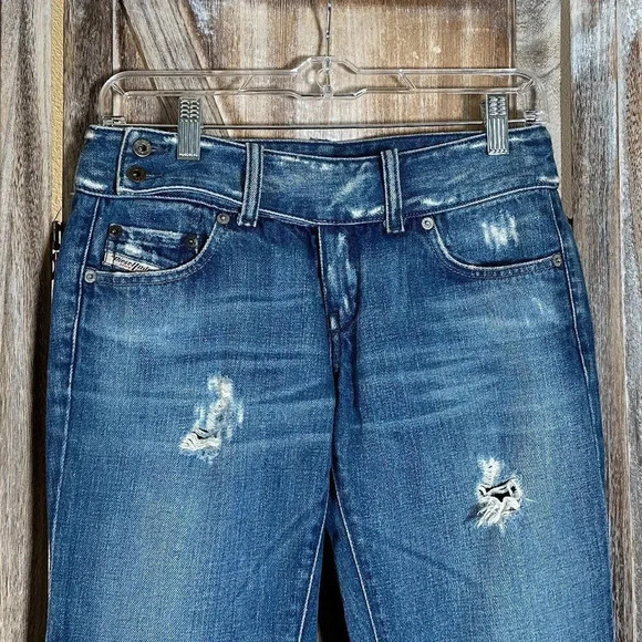 Diesel Vintage Cherone Distressed Flare Jeans - Picture 5 of 8